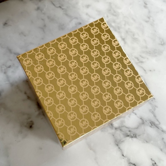 SOLD! MK Rose Gold Logo Stud Earrings - Picture 6 of 6